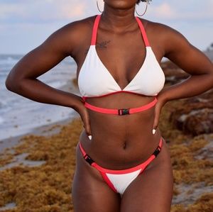 White Strap Bathing suit